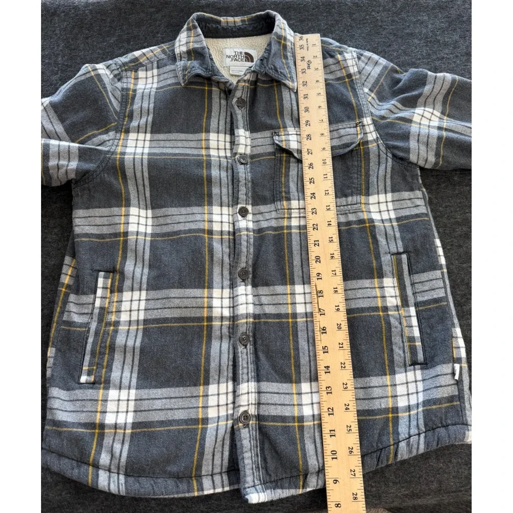 The North Face Campshire Shirt Jacket Mens Medium Plaid Flannel Sherpa Shacket